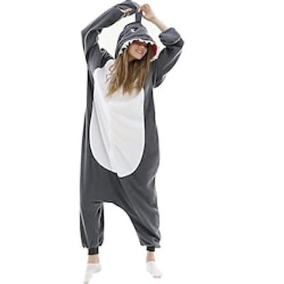 Adults' Kigurumi Pajamas Nightwear Camouflage Shark Animal More Costumes Animal Onesie Pajamas One Piece polyester fibre Cosplay For Men and Women Masquerade Animal Sleepwear Cartoon Lightinthebox