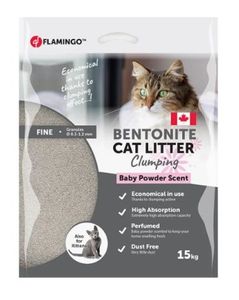 Flamingo Cat Litter Baby Powder Scent 15Kg