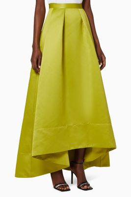 Pleat Detail High-Low Maxi Skirt Pleat Detail High-Low Maxi Skirt