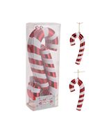 Koopman Xmas Candy Cane 17cm Red Set of 4 - thumbnail
