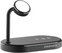 Promate Aluminum Wireless Charger Stand, WAVEPOWER.UK-BK