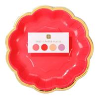 Talking Tables Riotous Rose Scalloped Paper Plates (4 Designs) (Pack of 12) - thumbnail