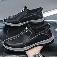 Men's Loafers  Slip-Ons Moccasin Driving Loafers Casual Outdoor Daily Walking Shoes PU Breathable Black Brown Summer Spring Lightinthebox - thumbnail
