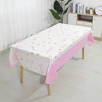 Valentine's Day Table Cloth Love Plastic Table Cloth Birthday Wedding Decoration Party Supplies Disposable Table Cloth Lightinthebox - thumbnail