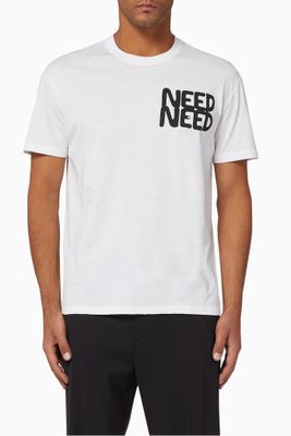 Lovers Language NEED NEED Print Cotton T-shirt