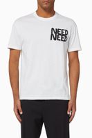 Lovers Language NEED NEED Print Cotton T-shirt - thumbnail