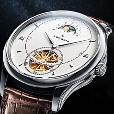 male hollow tourbillon automatic mechanical men's watch stainless steel waterproof Lightinthebox