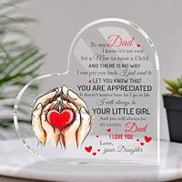 Hand Holding Love Sign - Transparent Acrylic Plaque for Dad's Birthday Father's Day Office or Home Decor - Meaningful Quote Gift to Show Gratitude and Love Lightinthebox