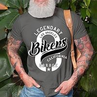 Men's Unisex T shirt Hot Stamping Graphic Prints Letter Crew Neck Street Daily Print Short Sleeve Tops Casual Designer Big and Tall Sports Gray Red Navy Blue Lightinthebox - thumbnail