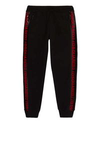 Contrast Logo Band Track Pants