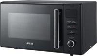 Akai 30 Liters Black Microwave 900W, Digital Control, 5 Power Levels, 8 Auto Menus, Input 1450W, Output 900W, Grill Input 1150, One year Warranty - MWMA-M30DS