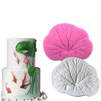 Silicone Blooming Lotus Leaves Cake Fondant Mold Embossed Flower Chocolate Mousse Cake Border