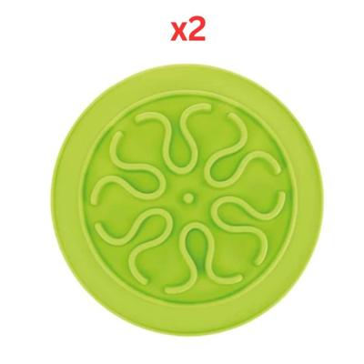 Trixie Slow Feeding Mat Silicone For Dogs Green 24cm (Pack of 2) Trixie Slow Feeding Mat Silicone For Dogs Green 24cm (Pack of 2)