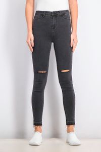 Womens Rip Skinny Jeans  Black Wash