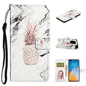 Phone Case For Huawei Full Body Case Leather HUAWEI P40 Pro Huawei P30 Lite P smart 2017 Shockproof with Stand Flip Butterfly Skull Animal PU Leather miniinthebox