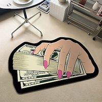 Dollar Money Hold Floor Mat Irregular Household Bedroom Bedside Blanket Anti Slip Foot Mat Area Rug Carpet Lightinthebox - thumbnail