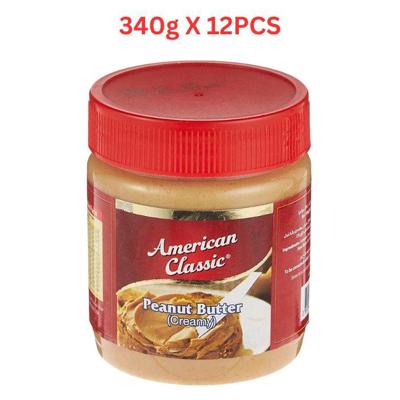 American Classic Peanut Butter Creamy 340g Pack of 12