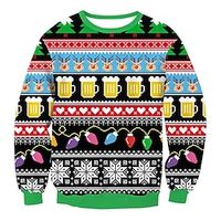 Christmas Santa Claus Ugly Christmas Sweater / Sweatshirt Hoodie Print Graphic Hoodie For Men's Women's Unisex Adults' 3D Print 100% Polyester Party miniinthebox - thumbnail