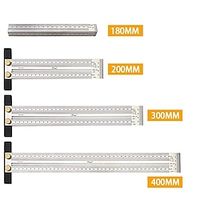 Precision Marking T Square Ruler, Stainless Steel Line Ruler Hole Scale Accurate Scribing Carpenter Mark Tool for Woodworking Furniture Production miniinthebox - thumbnail