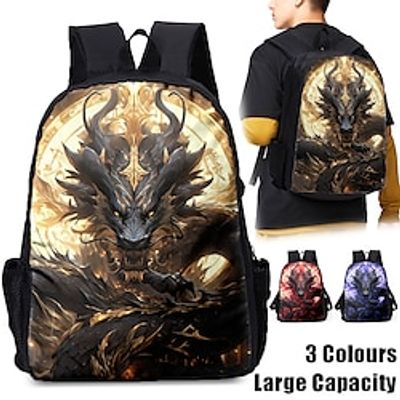 Men's Backpack 3D Print Commuter Backpack School Outdoor Daily Animal Polyester Large Capacity Breathable Lightweight Zipper Print Yellow Red Blue Lightinthebox Men's Backpack 3D Print Commuter Backpack School Outdoor Daily Animal Polyester Large Capacity Breathable Lightweight Zipper Print Yellow Red Blue Lightinthebox