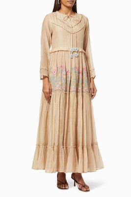 Drew Maxi Dress in Cotton Silk Blend Drew Maxi Dress in Cotton Silk Blend