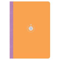 Flexbook Smartbook Ruled B5 Notebook - Large - Orange Cover/Light Purple Spine (17 x 24 cm)