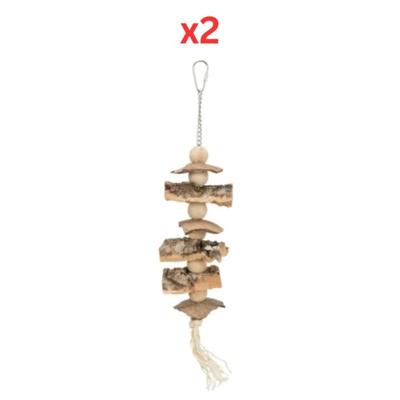Trixie Cork & Wood Natural Bird Toy Brown - 37Cm (Pack Of 2)