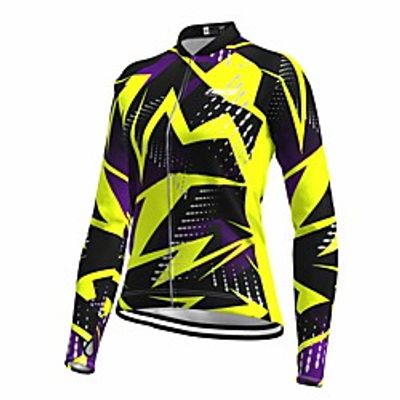 21Grams Women's Long Sleeve Cycling Jersey Spandex Yellow Bike Top Mountain Bike MTB Road Bike Cycling Quick Dry Moisture Wicking Sports Clothing Apparel / Stretchy / Athleisure miniinthebox