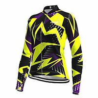 21Grams Women's Long Sleeve Cycling Jersey Spandex Yellow Bike Top Mountain Bike MTB Road Bike Cycling Quick Dry Moisture Wicking Sports Clothing Apparel / Stretchy / Athleisure miniinthebox - thumbnail
