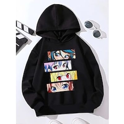 Hoodie Cartoon Manga Anime Front Pocket Graphic Hoodie For Men's Women's Unisex Adults' Hot Stamping 100% Polyester Party Casual Daily Lightinthebox