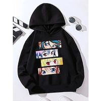 Hoodie Cartoon Manga Anime Front Pocket Graphic Hoodie For Men's Women's Unisex Adults' Hot Stamping 100% Polyester Party Casual Daily miniinthebox