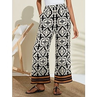 Freda Moroccan Print Casual Pants Lightinthebox