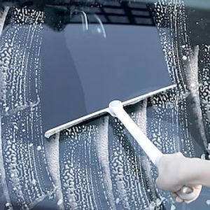 Shower Squeegee With Long Handle For Glass Doors, Bathroom Accessories, Window Squeegee For Bathrooms, Mirrors, Tiles, Cars Etc, Easy To Store With Hanging Hole Design miniinthebox