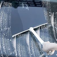 Shower Squeegee With Long Handle For Glass Doors, Bathroom Accessories, Window Squeegee For Bathrooms, Mirrors, Tiles, Cars Etc, Easy To Store With Hanging Hole Design miniinthebox - thumbnail