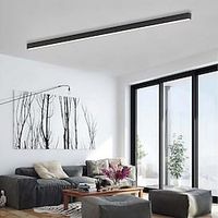 LED Ceiling Light Dimmable 60cm 80cm Line Design Acrylic Metal Ceiling Lights for Living Room Office 110-240V Lightinthebox - thumbnail