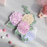 Pop Up Greeting Card For Mother's Day 3D Hydrangea Flower Paper Carving Ornament Creative Birthday Wishing Handmade Gift Thanksgiving Wishing Card For Mother Mother's Day Gift 1pc Lightinthebox