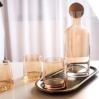 One Pot Four Cups Colorful Glass Water Cup Set, High Temperature Resistant Glass Water Utensils, Nordic Straight Pot, Classic Cool Kettle Cup Set . Lightinthebox - thumbnail