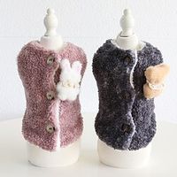 Dog Cat Vest Solid Colored Cat Fashion Cute Outdoor Casual Daily Winter Dog Clothes Puppy Clothes Dog Outfits Soft Pink Grey Costume for Girl and Boy Dog Cloth XS S M L XL miniinthebox - thumbnail