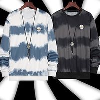 Men's Sweatshirt Pullover Graphic Patterned Tie Dye Print Daily Holiday Going out 3D Print Designer Casual Hoodies Sweatshirts  Long Sleeve Black Blue Lightinthebox - thumbnail