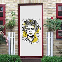 2pcs Self-adhesive Creative British Queen Door Stickers Living Room Diy Decorative Home Waterproof Wall Stickers Lightinthebox - thumbnail