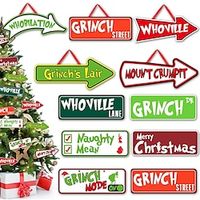 Grinchs Christmas Tree Decorations - Grinchs Christmas Tree Hanging Ornament Holiday Xmas Grinchs Ornaments Grinchs Christmas Decorations Decor Home Indoors miniinthebox - thumbnail