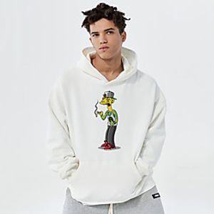 Unisex Hoodie Cartoon Print Casual Casual Hoodies Sweatshirts  Blue Yellow Khaki Lightinthebox