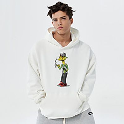 Unisex Hoodie Cartoon Print Casual Casual Hoodies Sweatshirts  Blue Yellow Khaki Lightinthebox