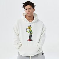 Unisex Hoodie Cartoon Print Casual Casual Hoodies Sweatshirts  Blue Yellow Khaki Lightinthebox - thumbnail