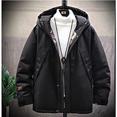 Men's Padded Parka Solid Colored Black / Khaki / Gray M / L / XL miniinthebox Men's Padded Parka Solid Colored Black / Khaki / Gray M / L / XL miniinthebox