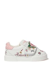 Mini Me Floral Leather Sneakers