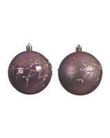 Homesmiths Christmas Bauble Shatterproof Purple Assorted 1 Piece