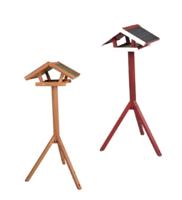 Trixie Natura Bird Feeder with Stand Pine Wood - Red 46X22X44CM