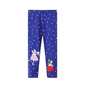 Toddler Girls' Leggings Cartoon Fashion Outdoor Cotton 3-7 Years Winter Dark Blue  Cute  Fall Lightinthebox