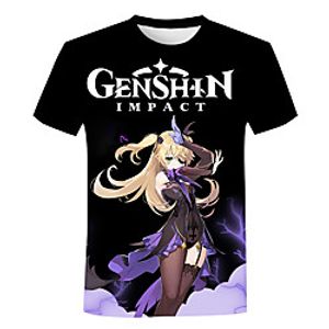 Inspired by Genshin Impact Cosplay Anime Cartoon 100% Polyester Print 3D Harajuku Graphic T-shirt For Women's  Men's Lightinthebox